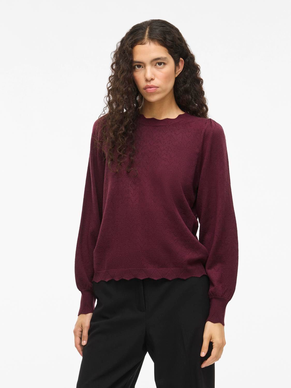 VIEMI Knit Top - Fig - VERO MODA & VILA Bergvik